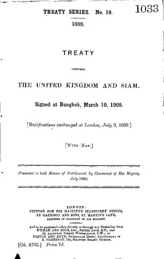 Anglo-Siamese Treaty of 1909